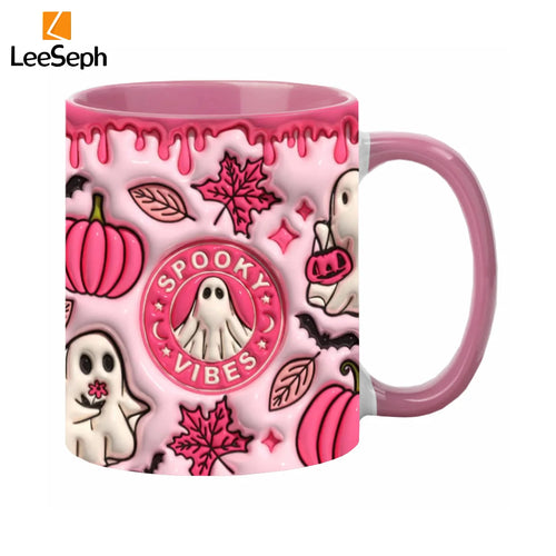 Leeseph Halloween Mug, Trick or Treat Halloween Pumpkin Cute Ghost