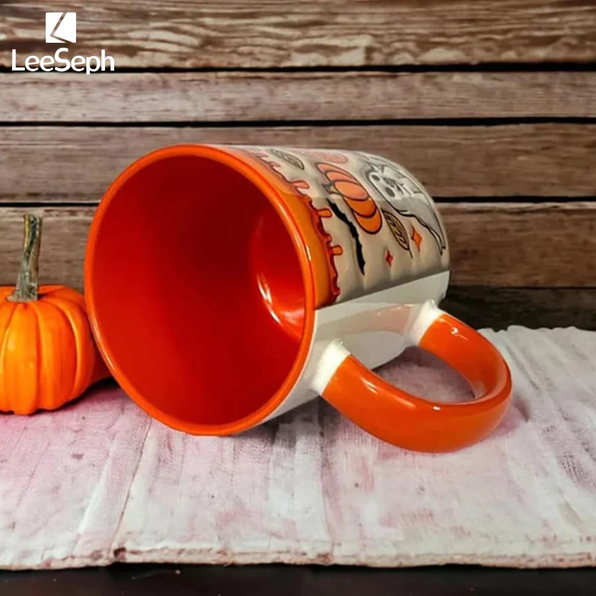 Leeseph Halloween Mug, Trick or Treat Halloween Pumpkin Cute Ghost