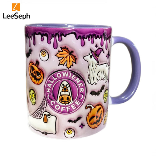 Leeseph Halloween Mug, Trick or Treat Halloween Pumpkin Cute Ghost