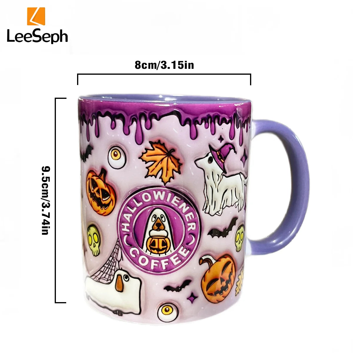 Leeseph Halloween Mug, Trick or Treat Halloween Pumpkin Cute Ghost