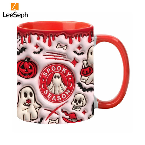 Leeseph Halloween Mug, Trick or Treat Halloween Pumpkin Cute Ghost