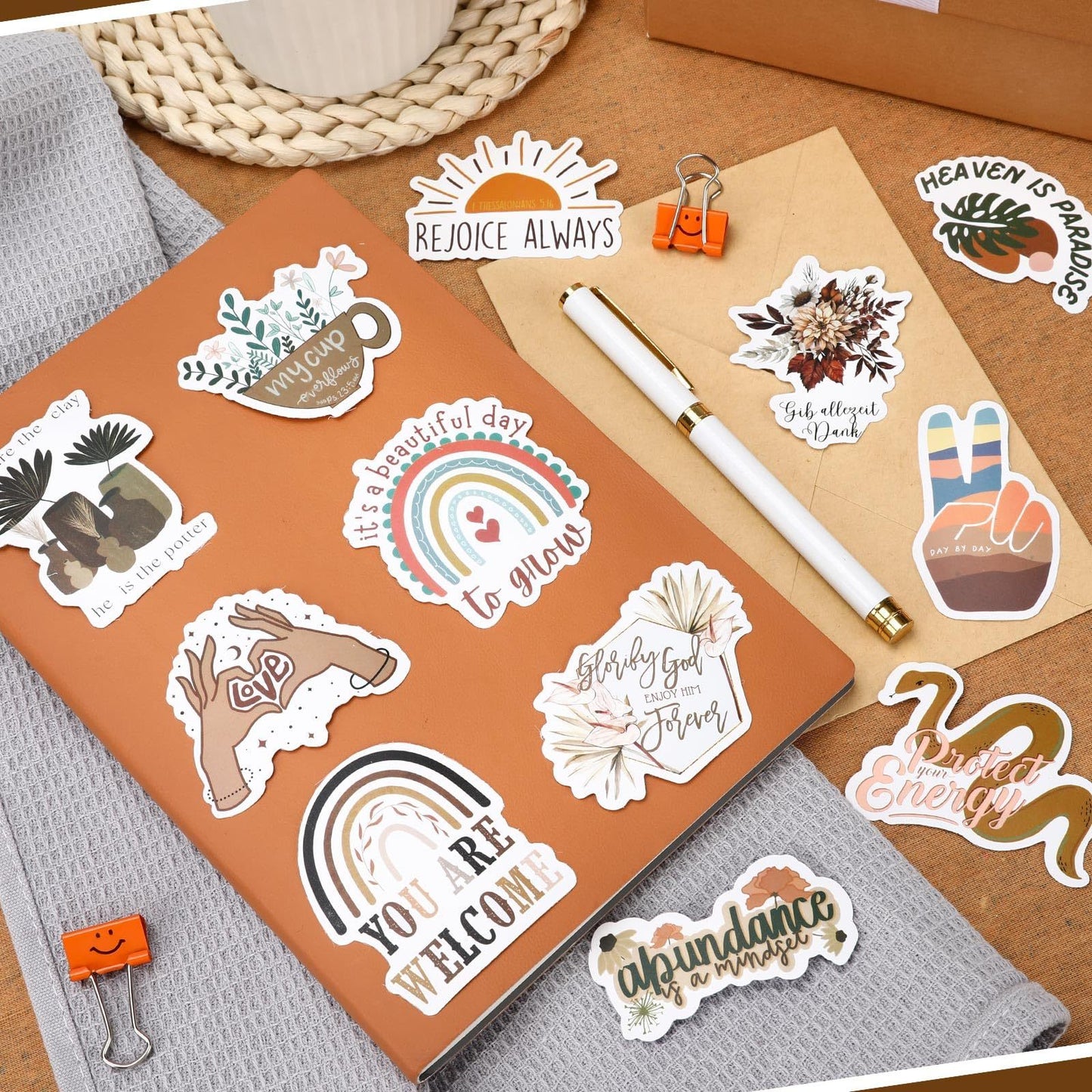 Bible Verse Stickers, Inspirational Christian, Boho Bible Prayer Board, Religious Faith Phrase Stickers Study Supplies For Journaling Scrapbook,