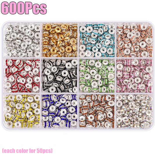 1Box 12Colors Rondelle Spacer Beads